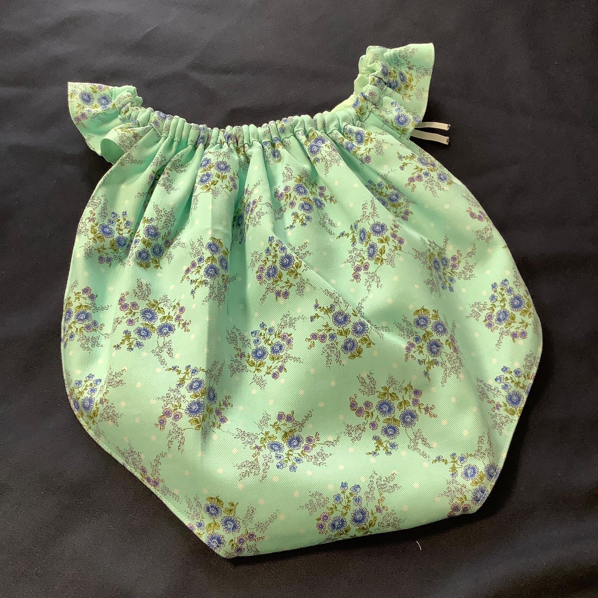 フンティ・姫パン・ふんどしパンツ【029-a】繊細さん敏感肌に優しいリラクゼーションふんティ青フラワーワッフル綿 | 3枚目